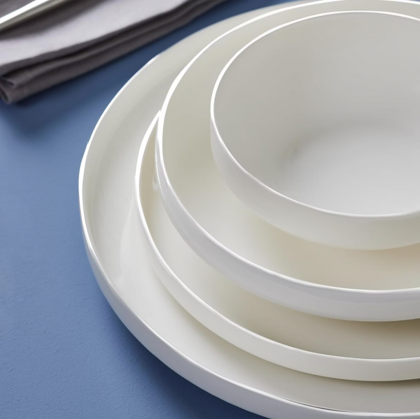 KARACA STREAM BONE SATURN – Service De Table Blanc Pour 6 Personnes, 24 Pièces