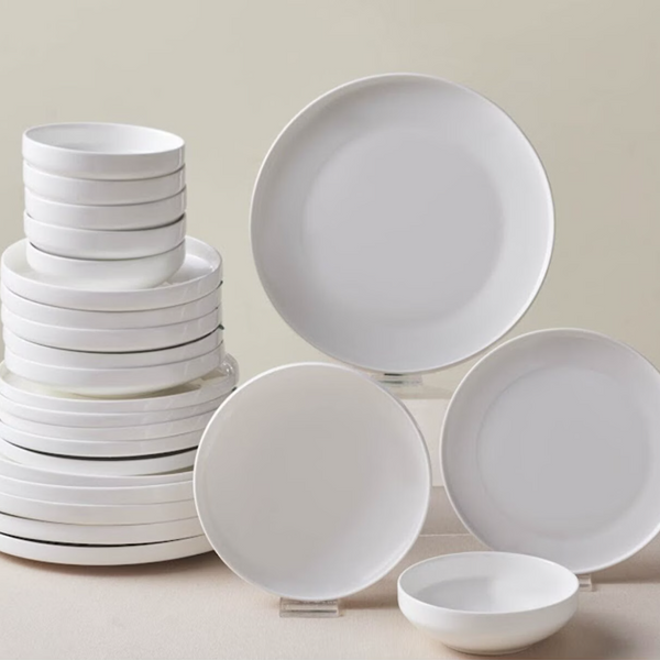 KARACA STREAM BONE SATURN – Service De Table Blanc Pour 6 Personnes, 24 Pièces