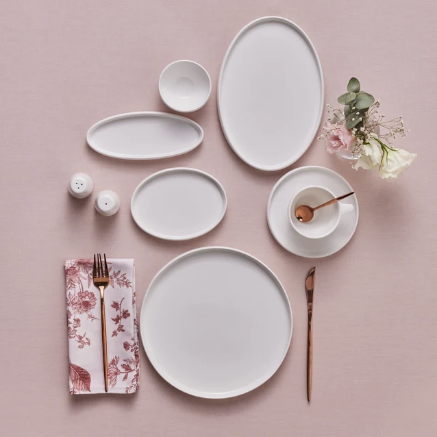 KARACA STREAM BONE SUNSET – Service De Petit-Déjeuner Blanc Pour 6 Personnes, 34 Pièces