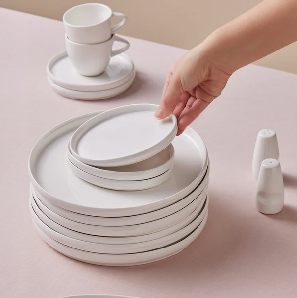 KARACA STREAM BONE SUNSET – Service De Petit-Déjeuner Blanc Pour 6 Personnes, 34 Pièces