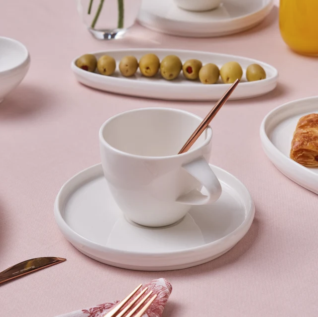 KARACA STREAM BONE SUNSET – Service De Petit-Déjeuner Blanc Pour 6 Personnes, 34 Pièces