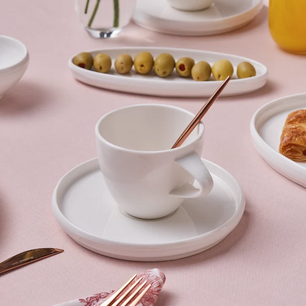 KARACA STREAM BONE SUNSET – Service De Petit-Déjeuner Blanc Pour 6 Personnes, 34 Pièces