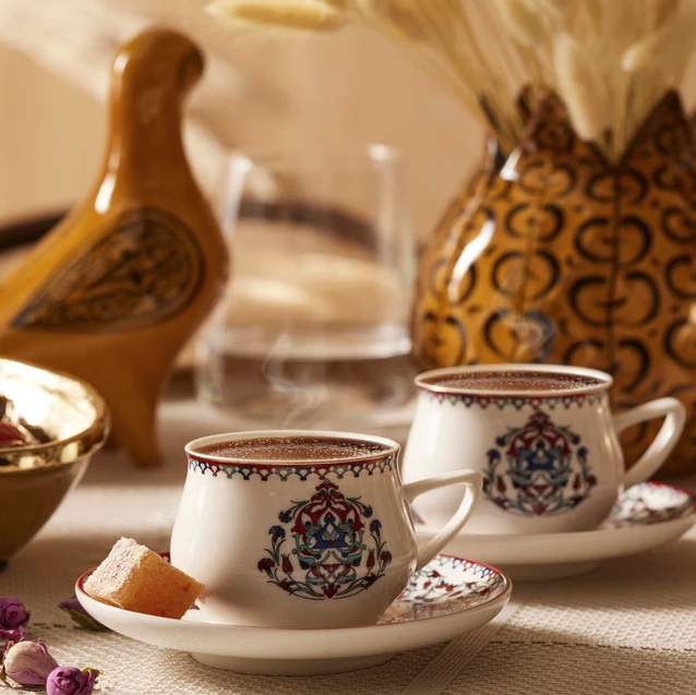 KARACA NAKKAŞ – Service À Café Pour 6 Personnes, 12 Pièces : 6 Tasses À Café Et 6 Soucoupes Ürün ana görseli
