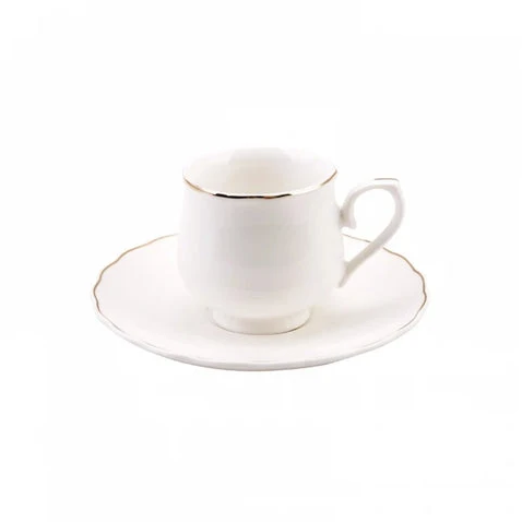 KARACA BEYKOZ – Service À Café Pour 6 Personnes, 12 Pièces : 6 Tasses À Café (80 Ml) Et 6 Soucoupes Image secondaire du produit