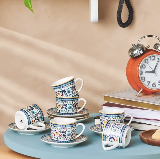 Karaca Beylerbeyi – Service à Café Pour 6 Personnes – 80 ml