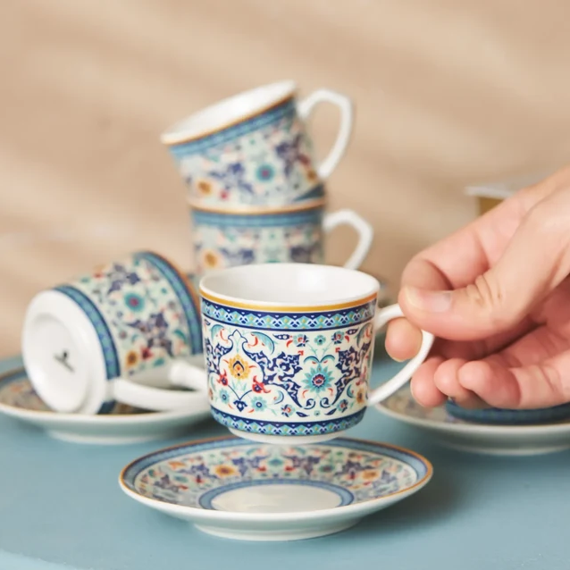 Karaca Beylerbeyi – Service à Café Pour 6 Personnes – 80 ml