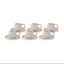 Karaca Streamline Saturn Platinum – Service à Café en Porcelaine 12 Pièces Pour 6 Personnes – 100 ml