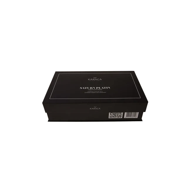 Karaca Streamline Saturn Platinum – Service à Café en Porcelaine 12 Pièces Pour 6 Personnes – 100 ml