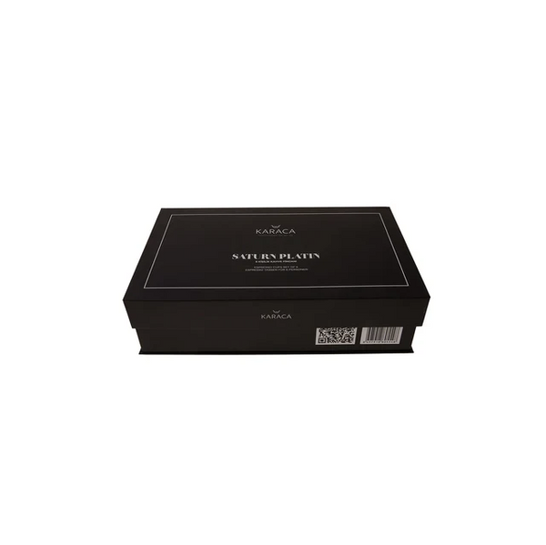 Karaca Streamline Saturn Platinum – Service à Café en Porcelaine 12 Pièces Pour 6 Personnes – 100 ml