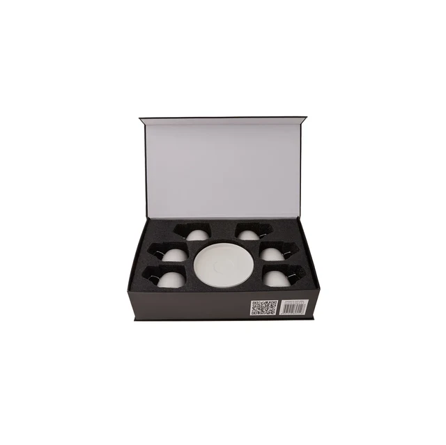 Karaca Streamline Saturn Platinum – Service à Café en Porcelaine 12 Pièces Pour 6 Personnes – 100 ml