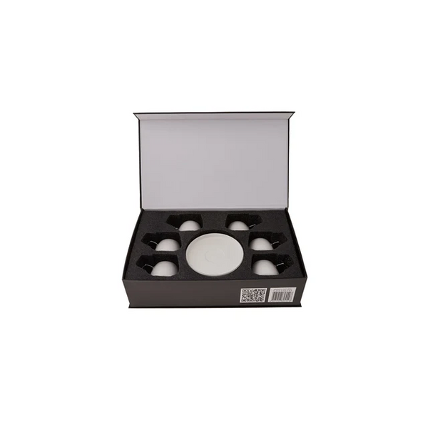Karaca Streamline Saturn Platinum – Service à Café en Porcelaine 12 Pièces Pour 6 Personnes – 100 ml