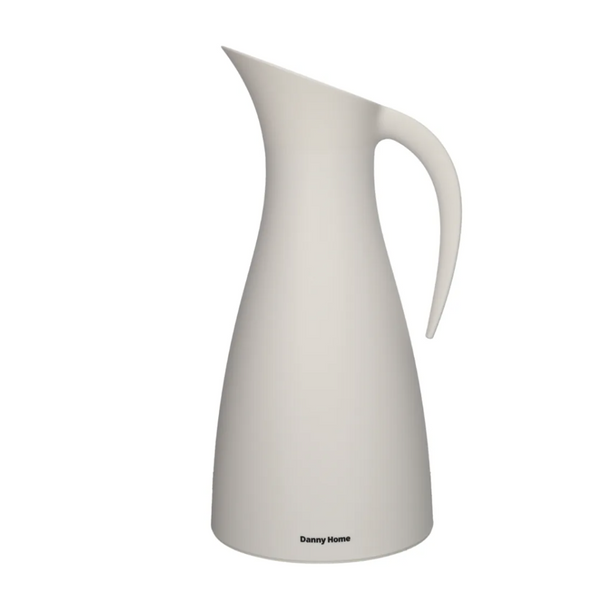 DANNY HOME – Carafe Isotherme À Double Paroi En Verre, Blanche, 1 L, 14,5 × 14,8 × 30 Cm