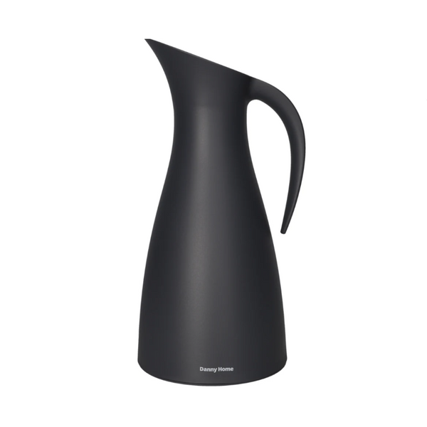 DANNY HOME – Carafe Isotherme À Double Paroi En Verre, Noir, 1 L, 14,5 × 14,8 × 30 Cm