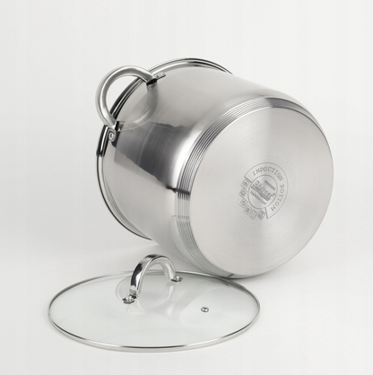 Ensemble de Casseroles en Acier Inoxydable – 6 Pièces (13L / 16L / 19L)