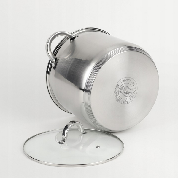 Ensemble de Casseroles en Acier Inoxydable – 6 Pièces (13L / 16L / 19L)