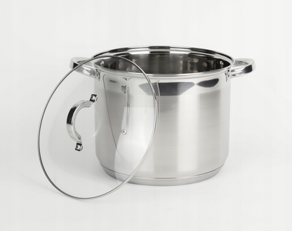 Ensemble de Casseroles en Acier Inoxydable – 6 Pièces (13L / 16L / 19L)