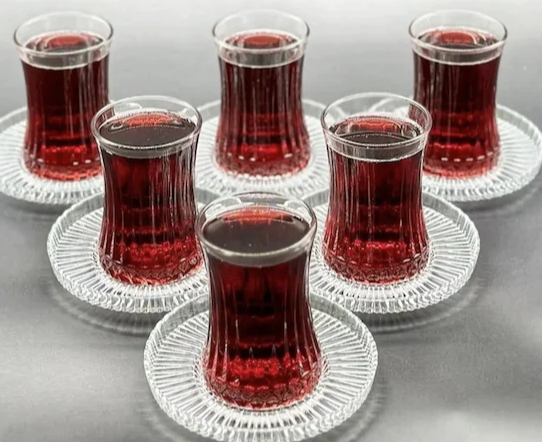 Paşabahçe Elysia – Ensemble de 12 verres à thé en verre