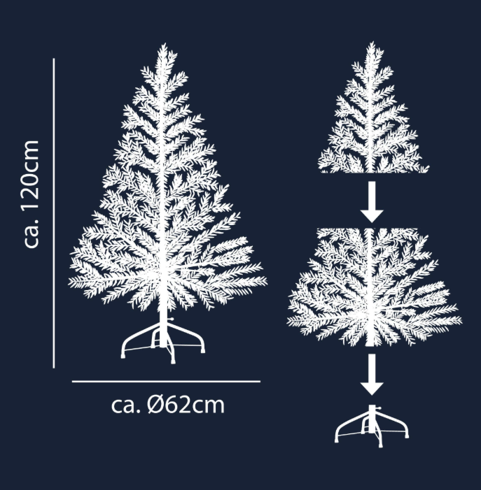 Sapin de Noël artificiel enneigé Arti Casa – 120 cm