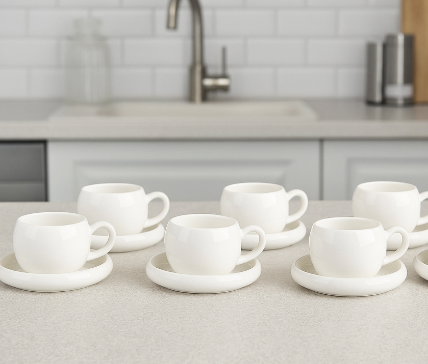 Set de tasses à café Lissa Bonna – Almina (12 pièces – 220 ml)