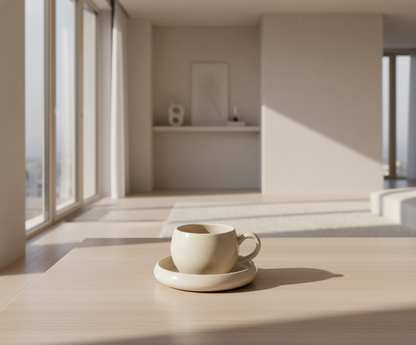 Set de tasses à café Lissa Bonna Biscuit – Almina (12 pièces, 220 ml)