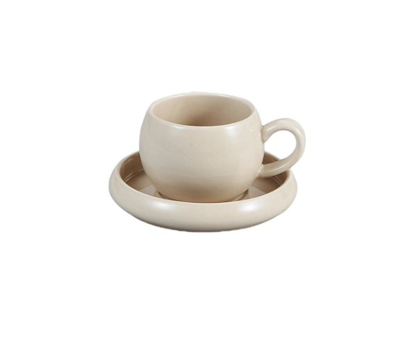 Set de tasses à café Lissa Bonna Biscuit – Almina (12 pièces, 220 ml)