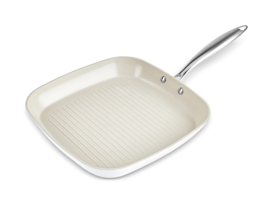 Karaca Swiss Crystal Almond Cream – Grill Pan 28 cm