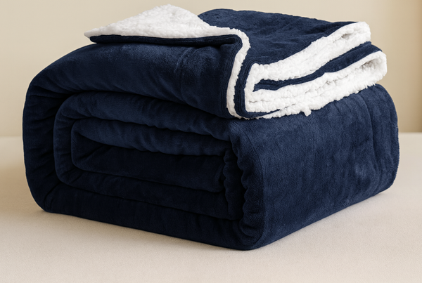 Plaid Polaire Ultra Doux – Bleu Marine