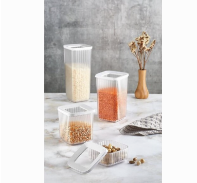 Set KARE – Boîtes transparentes avec couvercle bracelet (4 pièces)