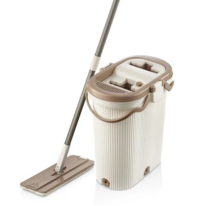 Set de nettoyage avec balai serpillière plat et seau essoreur-Vip Ahmet