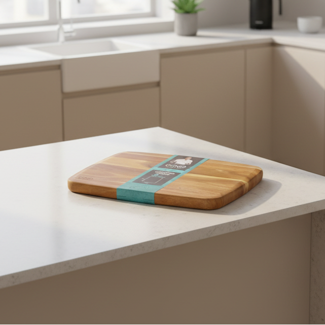 Plateau de service rectangulaire en bois d’acacia