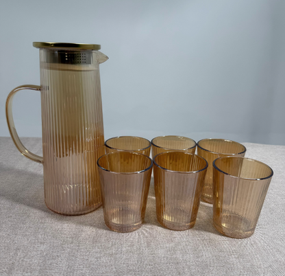 Service de boisson en verre BAVARY Lines – 7 pièces