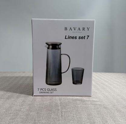Service de boisson en verre BAVARY Lines – 7 pièces