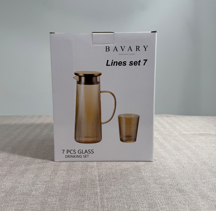 Service de boisson en verre BAVARY Lines – 7 pièces