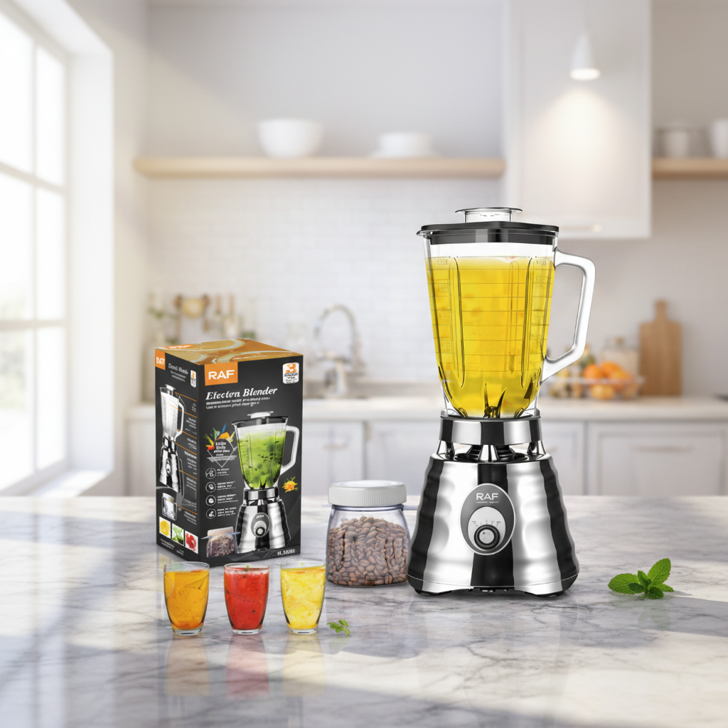 Blender électrique RAF avec bol en verre – 1,25 L – 750 W Image principale du produit