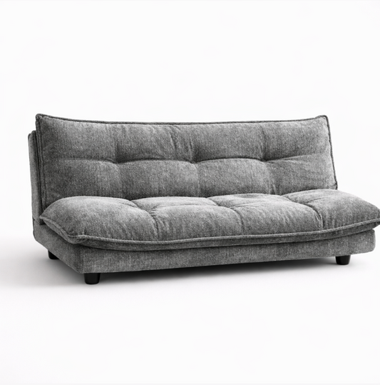 Canapé-lit SOFTY 3 places convertible – 195 x 104 x 92 cm – Gris foncé