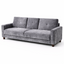 Canapé-lit MILO 3 places convertible – 204 x 83 x 83 cm – Velours Gris