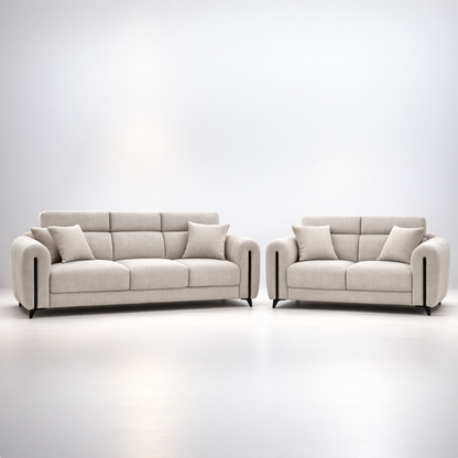Canapé NOA – Ensemble 3 places + 2 places – Beige