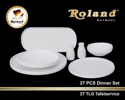 Roland Germany Service de Table en Porcelaine – 27 Pièces – 6 Personnes