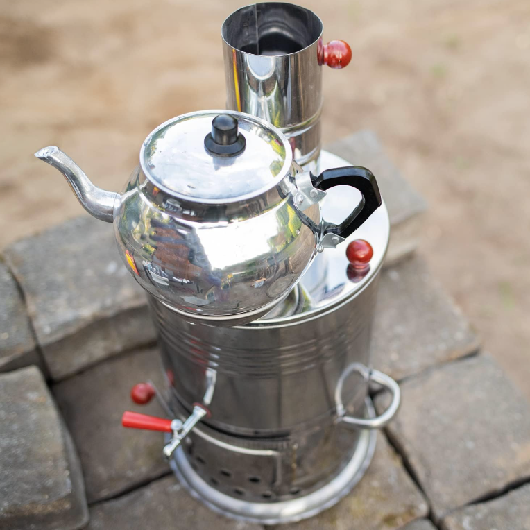Samovar en Acier Inoxydable avec Théière – 3,5 L