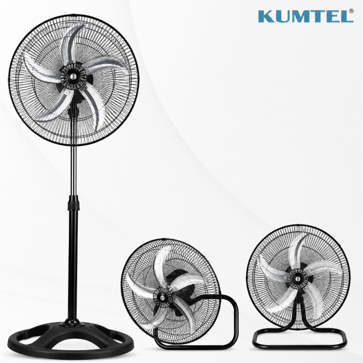 Kumtel Ventilateur Industriel 3-en-1 – 18" – KTF-310 – 50 W