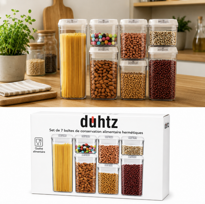 DUHTZ Set de 7 Boîtes de Conservation Alimentaire Hermétiques