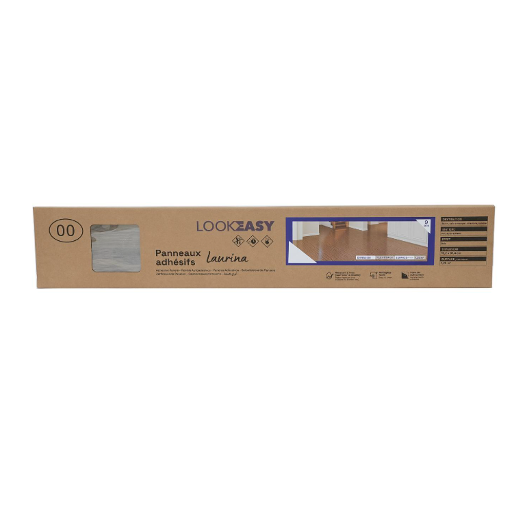 LOOKEASY Dalles de Sol Adhésives PVC Effet Parquet – Laurina – 15 × 91 cm