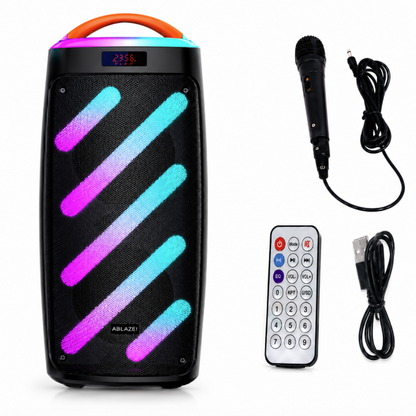 Enceinte Bluetooth Portable avec Éclairage LED – Haut-parleur Rechargeable