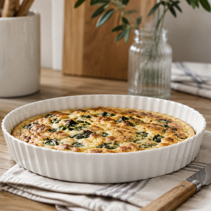 DANNY HOME – Moule à Quiche Profond en Céramique – 27,5 cm – Blanc