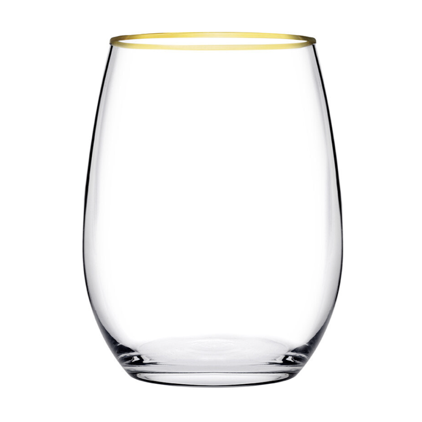 PASABAHÇE AMBER GOLDEN TOUCH – Set De 6 Verres À Boire En Verre, 570 Ml
