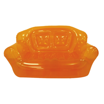 Canapé Gonflable Orange en PVC – 182 × 96 × 76 cm