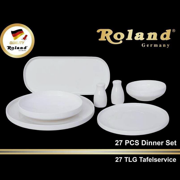Roland Germany Service de Table en Porcelaine – 27 Pièces – 6 Personnes