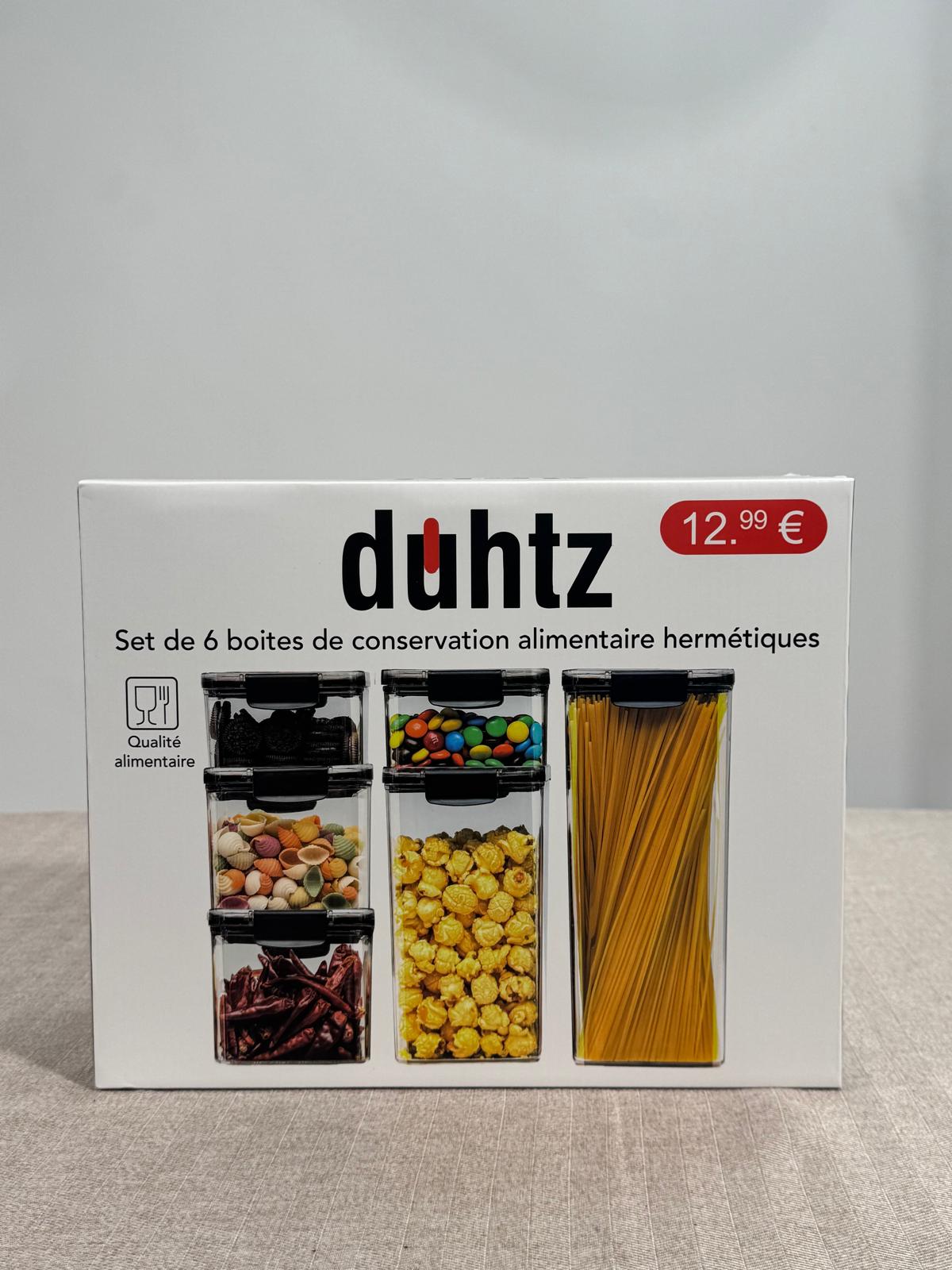 Boîtes de Conservation Hermétiques – Set avec Couvercle Étanche 6pcs