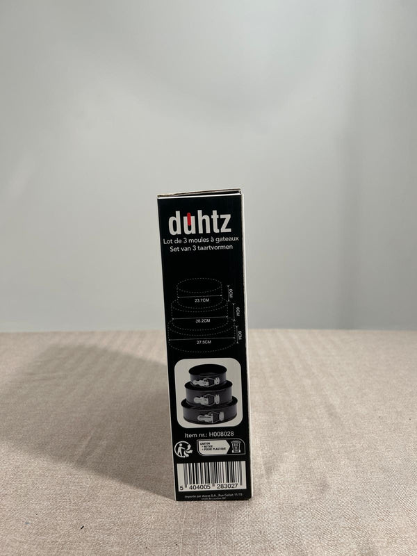 Duhtz Set de Moules à Charnière pour Pâtisserie – 3 Pièces