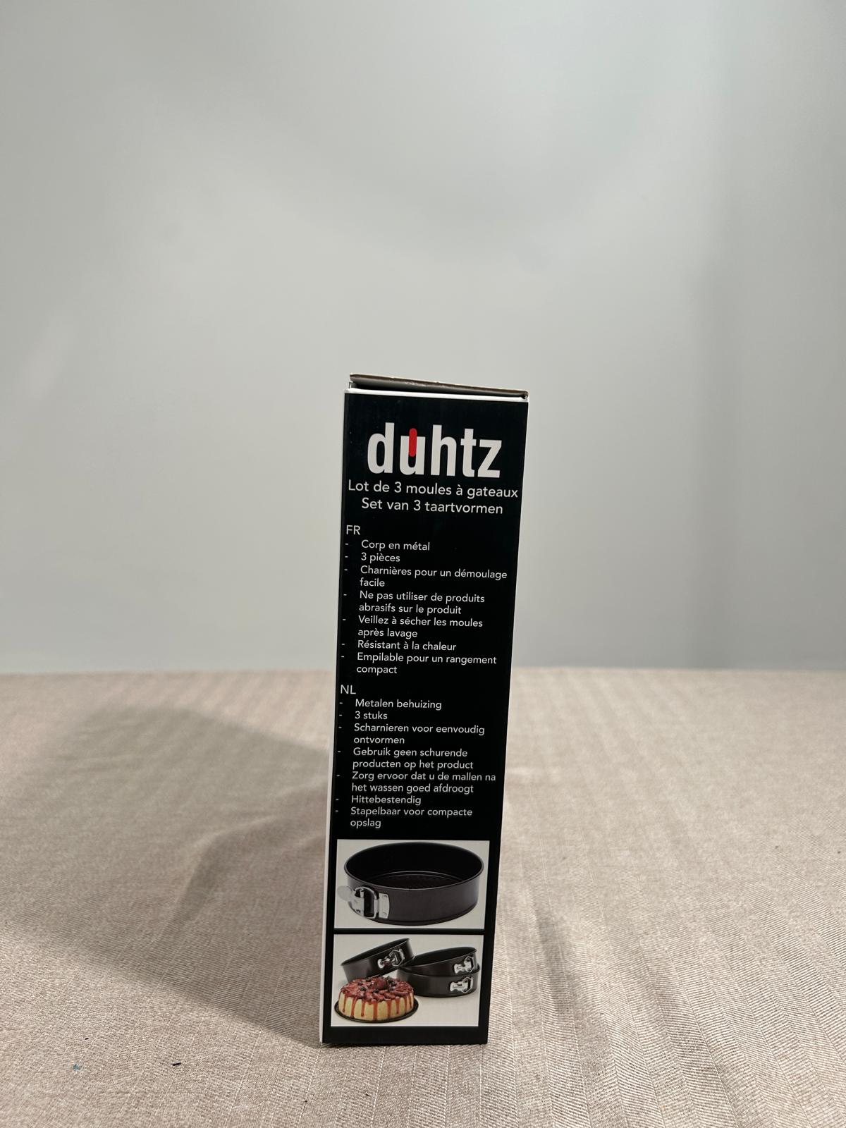 Duhtz Set de Moules à Charnière pour Pâtisserie – 3 Pièces